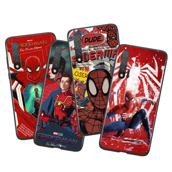 Marvel Spider Man Pro Huawei Nova Y90 Y70 Y61 10 9 8 8i 7 SE 6 5T 5i 4 3i Plus Pro Černé Silikonové Měkké Pouzdro na Telefon