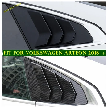 Zadní Okno Žaluzie Závěrky Boční Větrací Kryt Čalounění Černá / Uhlíkových Vláken Vzhled Fit Pro Volkswagen Arteon 2018 2019 2020 2021