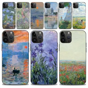 Claude Monet Impresionismu Malíře Telefon Pouzdro Pro iphone 14 13 12 11 Pro Max Mini X 7 8 Měkké Pouzdro