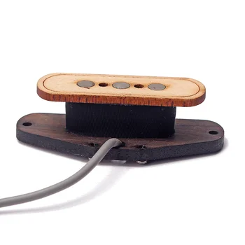 Javorového Dřeva Tři-string 3-Pól Box Kytara Soundhole Pickup Nahradit Hudební Příslušenství GMB501 Světle Hnědá