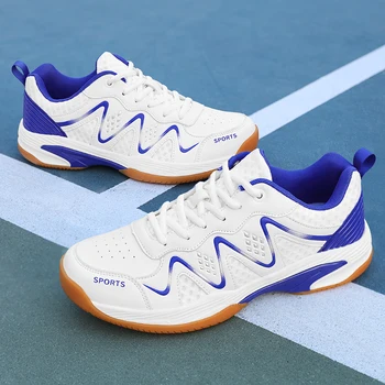 Profesionální Unisex Bílé Boty na Tenis Venkovní Lehké Odpružení Badminton Tenisky Ženy Anti-slip Stolní Tenis Boty Muži