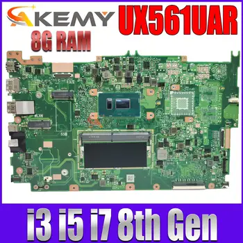 UX561UAR základní Deska Pro ZenBook Flip UX561UAR UX561UA Q525UAR UX561 Laotop základní Deska W/I7-8550U I5-8250U I3-8130U 8G RAM