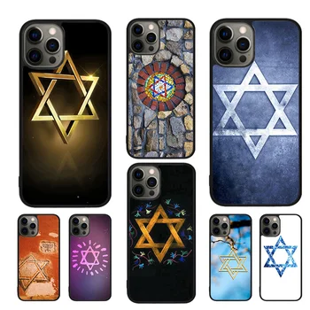 David Židovská Hvězda Symbol Celular Mobilním Telefonu Pouzdro Pro iPhone 14 12 13 mini 11 Pro MAX XR XS 6 7 8 Plus SE2020 Coque Fundas