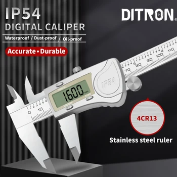 DITRON Digitální posuvné měřítko s krytím IP54 Vodotěsné 0-300mm Elektronických Oceli Kovové Posuvné měřítko Měřicí Nástroj