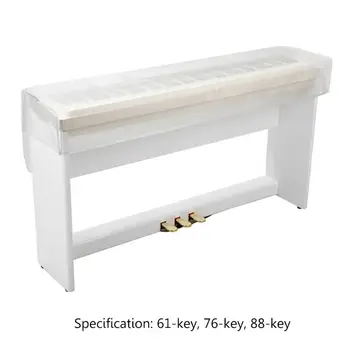 61 76 88 Kláves Digitální Piano klávesnice Kryt proti Prachu Transparentní Matné Piano Cover R66E