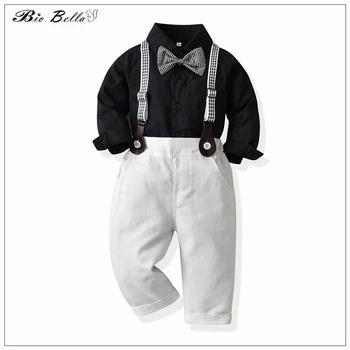 Chlapec, Děti Oblečení Set Hezký Pánové Dítě 2023 Svatbu Narozeniny Elegantní Klasické Kojenecké Oblečení Plný Rukáv Soild Kluci Oblek