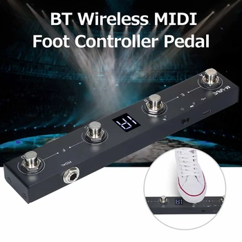 M-VAVE MIDI ovladač Bluetooth MIDI pedál pager BT Dobíjecí 4 Tlačítka MIDI Nožní Ovladač Pedálu APP Ovládání w M5U0