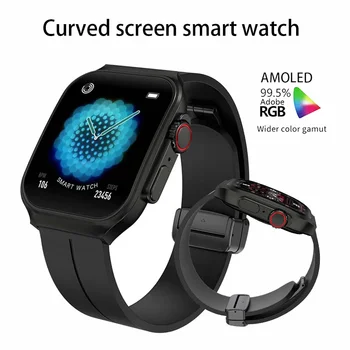 2024 Zakřivené Obrazovce Smartwatch Muži Volání Bluetooth Vodotěsné Hodinky Sport Fitness Tracker, Chytré Hodinky Pro Ultra Android Telefon