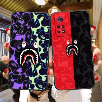 Draha-Vana Žraloci Design Telefon Pouzdro Pro Xiaomi Poco X5 X4 X3 M5 M4 M3 F5 F4 F3 GT Pro NFC Black Shark 5 Mix 4 Případě Shell Funda