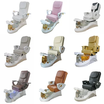 Luxusní Elektrický Masážní Pedikúra Židle Nail Salon Foot Spa Manikúra Pedikúra Židle S Umyvadlem Guangzhou