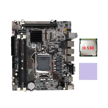 H55 LGA1156 základní Deska Podporuje I3 530 I5 760 CPU Řady DDR3 Pamětí Počítače základní Deska+I3 530 CPU+Thermal Pad