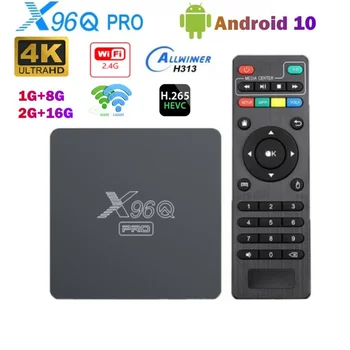 X96q pro tv box 2023 android 10.0 allwinner H313 quad core 2.4 G WIFi HDR10 4K 2GB 16GB Mnoho media player H. 265 Iptv