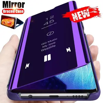 Smart Mirror Flip Pouzdro Pro Samsung Galaxy A52 A72 A12 A02 A22 A32 A42 A31 A51 A71 A01 A11 A50 A70 A10 A20 A21s M31 M32 M51 Kryt