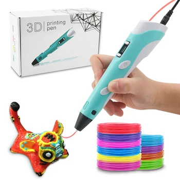 Vtipné Nastavit 3D Tisk Pero DIY 3D Kreslení Pero Pro Děti pro Děti, Děti, Narozeniny, Vánoční Kreativní Dárek s PLA tisková Struna