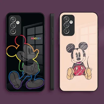Mickey Mouse Telefon Pouzdro Pro Samsung S30 S20 S21 S22 S23 Fe S10 E S9 Poznámka 20 10 Pro Ultra Plus Sklo