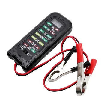 12V 24V Auto Baterie Tester Chyba Detektor Diagnostické Nástroje, LED Indikace Baterie Checker pro MotorcycleTruck Portable