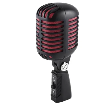 Profesionální Klasické Retro Dynamický Vokální Mikrofon,Kovová Houpačka Mic