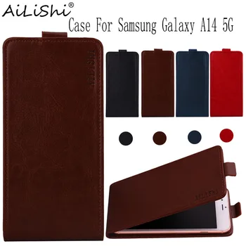 AiLiShi Pouzdro Pro Samsung Galaxy A14 5G Nahoru A Dolů Flip PU Kožené Pouzdro Exkluzivní 100% Telefon Ochranný Kryt Kůže+Sledování