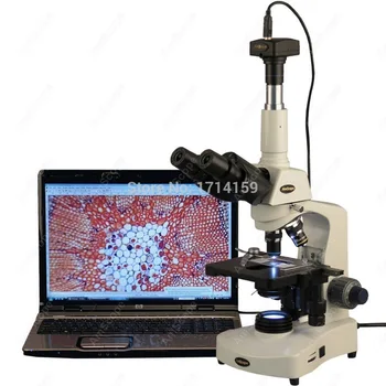 AmScope Dodávky 40X-2000X 3W LED Siedentopf Trinocular Mikroskop + 8MP Fotoaparát