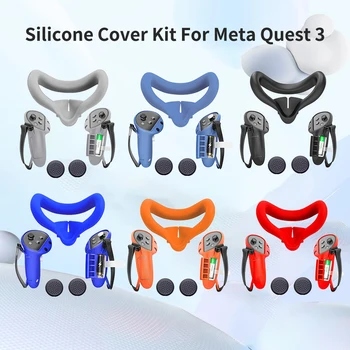 Chraňte Své VR Pohodlné Silikonový Kryt Kit Pro Meta Quest 3 VR Příslušenství, Silikonový Kryt Obličeje a Regulátor Kryty