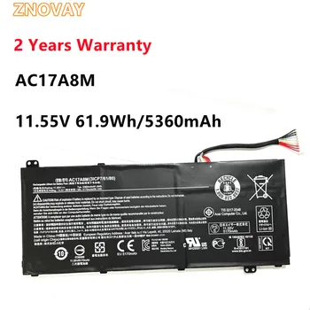 ZNOVAY AC17A8M Laptop baterie pro Acer Spin 3 SP314-52-549T SP314-52-331FP AC17A8M 11.55 V 5360mAh/61.9 Wh