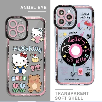 Sanrio Hello Kitty Pouzdro pro Xiaomi Mi Poco X3 NFC X4 X5 M3 M4 Pro 11T Pro 11 Lite TPU Funda Jasné, Silikonový Kryt