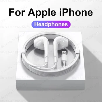Originální Sluchátka Pro Apple iPhone 14 11 12 13 Pro Max Sluchátka XR X XS SE 6 6S 7 8 Plus Bluetooth Drátová Sluchátka Příslušenství
