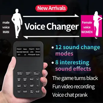Multifunkční Usb Mic Nástroj Nastavitelný Clear Voice Changer Nové Živé Zvukové Karty 12 Zvuk Měnit Režimy Mini Mixer