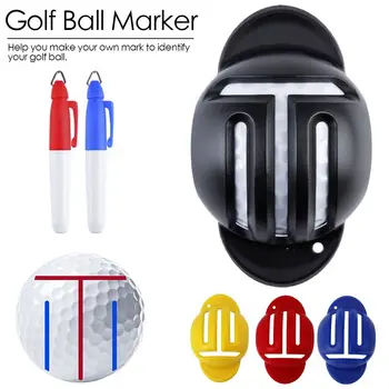 Golf Ball Marker Šablony T Linky Zarovnání Nástroj Pro Kreslení Čar Marker Golf Uvedení Polohovacích Pomůcek Golf Nástroj