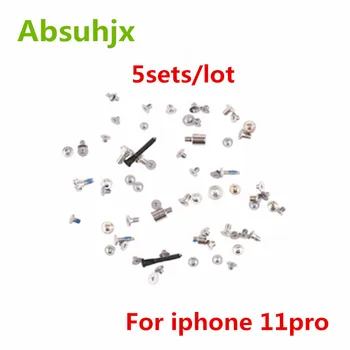 Absuhjx 5set Sadou šroubů pro iPhone 11 12 Pro Max 12mini Kompletní Sada šroubů Příslušenství vnitřní vnitřní Opravy Dílů