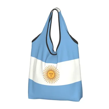 Vlastní Vlajkou Argentiny Nákupní Ženy Přenosné Velká Kapacita S Potravinami Shopper Tote Tašky