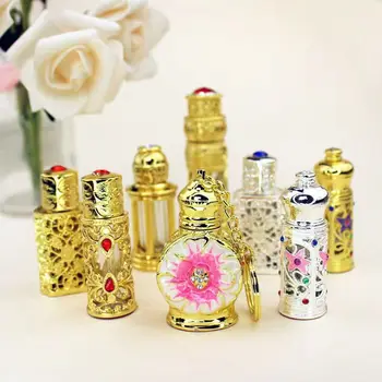 High-end vintage parfémy láhev esenciální olej láhev Dubaj styl výšivky barevné prázdné mini kosmetický rozprašovač láhev s dri