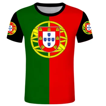 Portugalsko Zdarma Vlastní Diy Fotbal T Košile Národa Vlajky, Trička Portugalsko, Země Pt Top Foto Obraz Tým Číslo Dresu