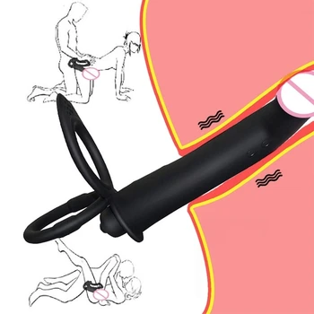Sexuální Hračky Pro Ženy, Páry Dvojitá Penetrace Připínák Robertek, Anální Plug Dospělý, Erotický Masér Prostaty Buttplug Bullet Vibrátor