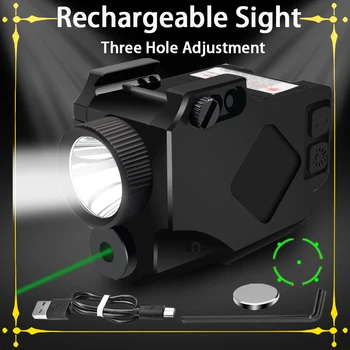 Lovecké Zelené Dot Laser Sight LED Svítilna Strobo Laser Vlnové délky 520nm pro Pistole Pistole Airsoft Zbraň Taktické Lov