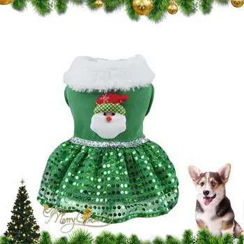 Vánoční Kostýmy Pro Psy Bling Bling Vánoční Pes, Šaty, Dovolenou Téma Santa Claus Zimní Oblečení Thermal Vánoční Pet