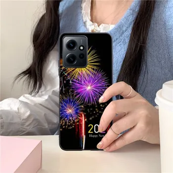 2024 Nový Rok Mobilní Telefon Pouzdro pro Xiaomi 13 12 11 S T Ultra Lite Redmi Note 12 10 POCO F4 F5 X5 Pro 5G Černý Kryt Funda
