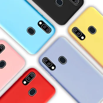 Pro Samsung Galaxy A40 Případě 2019 Solidní Candy Barva Měkké Silikonové Zadní Kryt Coque Pro Samsung A40 40 A405F SM-A405F Telefon Případě
