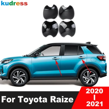 Kliky Dveří Mísy Kryt Střihu Pro Toyota Raize 2020 2021 Uhlíkových Vláken Auto Boční Kliky Dveří Cup Zahrnuje Lití Nálepka Příslušenství