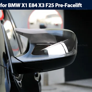 Uhlíkových vláken vzor zrcadlo kryt Black mirror cover Overlay pro BMW X3 F25 X1 E84 Pre-LCI 2009 2010 2011 2012 2013