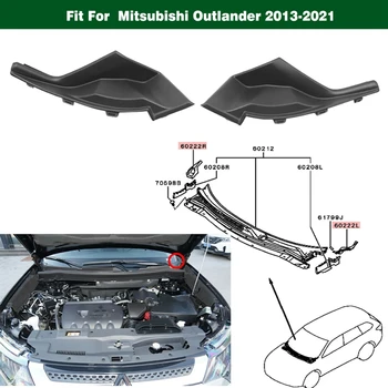 2ks Přední Stěrače Čelního skla Kryt Lišta Deflektor Vody Talíř Krku Trim Panel Pro Mitsubishi Outlander 2016-2020