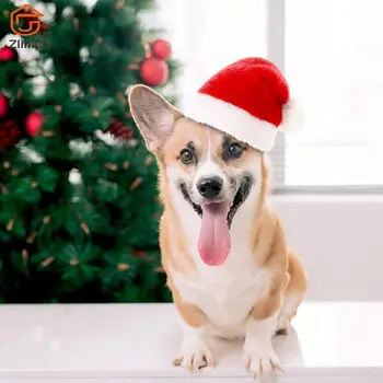 Pet Pes, Kočka Klobouk Santa Vánoční Kostým Příslušenství Malé Psy, Kočky Teplé Zimní Čepice Pro Holloween Svátek Vánoční Párty Fotky
