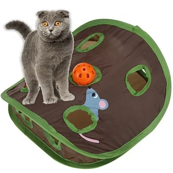 9 Jamek Kočky, Myši, Herní Inteligence Hračky Bell Stan Pet Chytání Hraní Tunelu Skládací Hon Na Myš Hračky Udržuje Kotě Aktivní Domácí Zvířata
