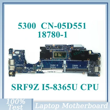 KN-05D551 05D551 5D551 S SRF9Z I5-8365U CPU základní Deska 18780-1 Pro DELL 5300 Notebooku základní Deska 100% Plně Testován Pracuje Dobře