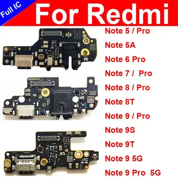 100% Originální USB Nabíjecí Dock Deska Pro Xiaomi Redmi Note 5 6 7 8 9 Pro Max 5G Poznámka 5A 8T 9 9T Usb Nabíječka Jack Portu Desky 