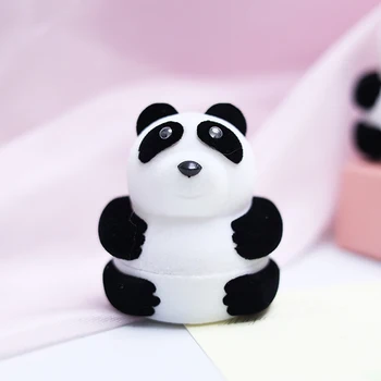 Kreativní Šperky Box Panda Návrh Ring Box, Narozeniny, Dárková Krabička Náušnice Display Box Balení Nové