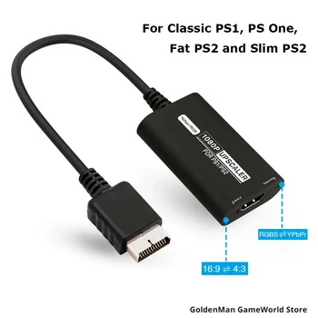 BitFunx RGBS YPbPr Můžete 1080P Převodník HDMI Adaptér HDMI Kabel Pro Klasické PS1 PS One PS2 Fat A PS2 Slim, Herní Konzole