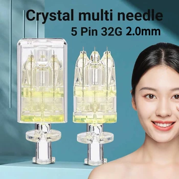 Pět Jehly Vstřikovače Negativní Tlak Kazeta Crystal Multi Jehla 32G 2.0 mm Obličeje Péče o Pleť Nástroj Díly