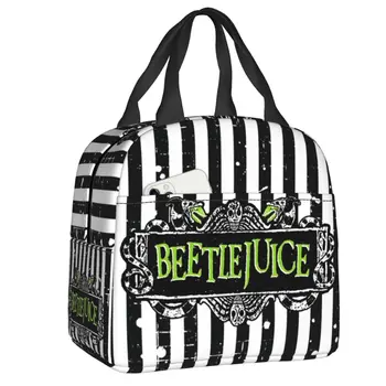 Tim Burton Hororu Beetlejuice Resuable Oběd Box pro Ženy, Děti, Škola Vodotěsné Chladnější Tepelné Potravin Izolované Oběd Pytel