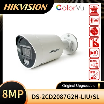 Původní Hikvision DS-2CD2087G2H-LIU/SL 8MP 4K Smart Hybrid Světlo s ColorVu AcuSense Pevné Mini Bullet Síťové Kamery